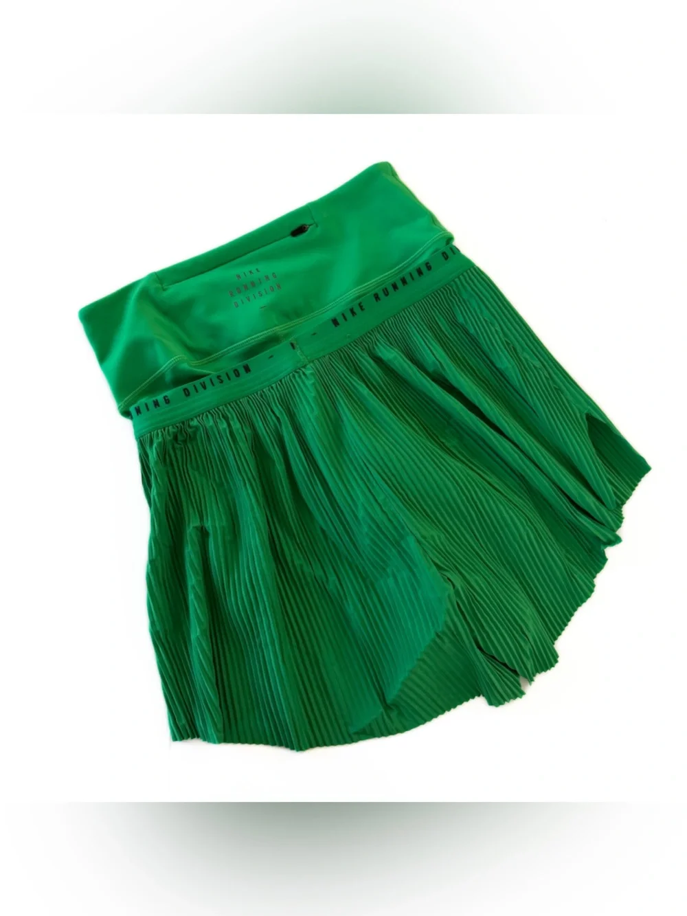 Nike Shorts Womens Small Green Pleated High Waisted Running Division